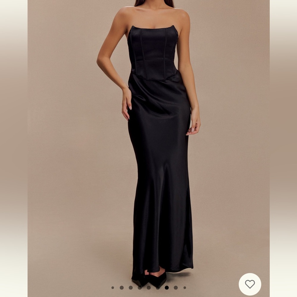 Harlow Satin Strapless Dress MESHKI